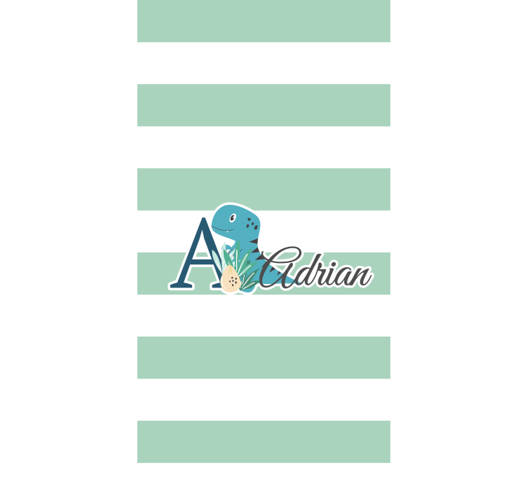 Söta djur dino med namn plantskola rullgardin - Tenstickers