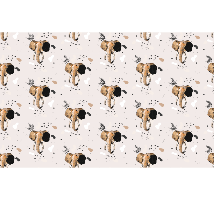 Fantastisk svartvitt elefant djurRullgardin - Tenstickers