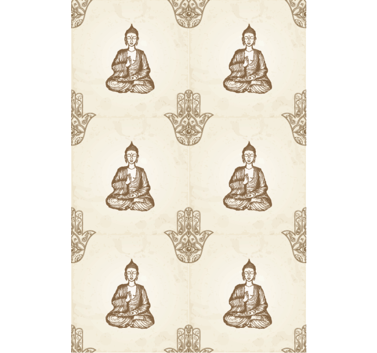 Buddha symbol mönster Rullgardin zen - Tenstickers