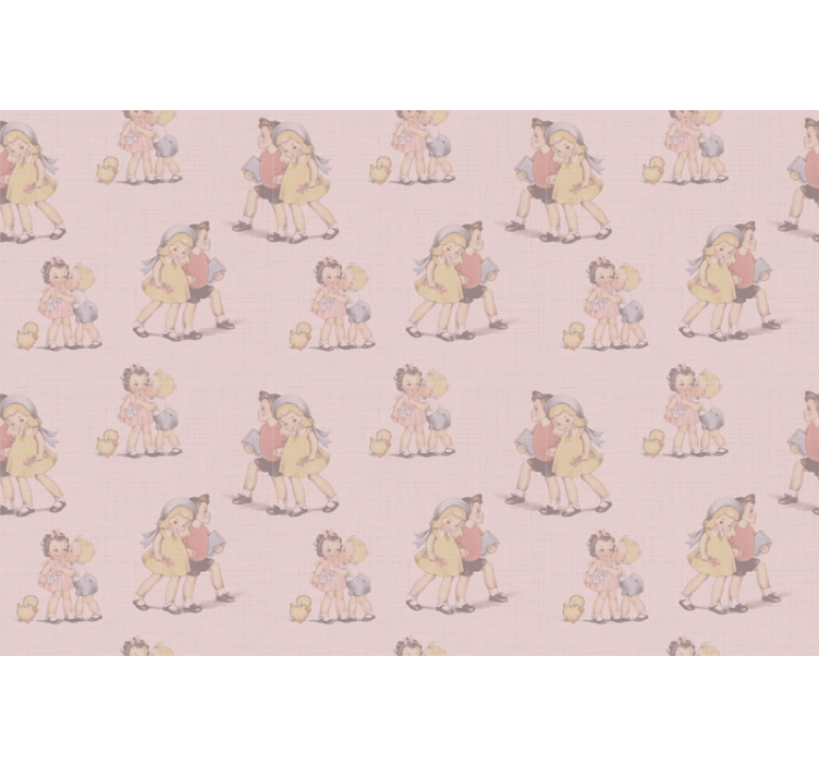 80 -talsmönster barn och vintage rullgardin - Tenstickers