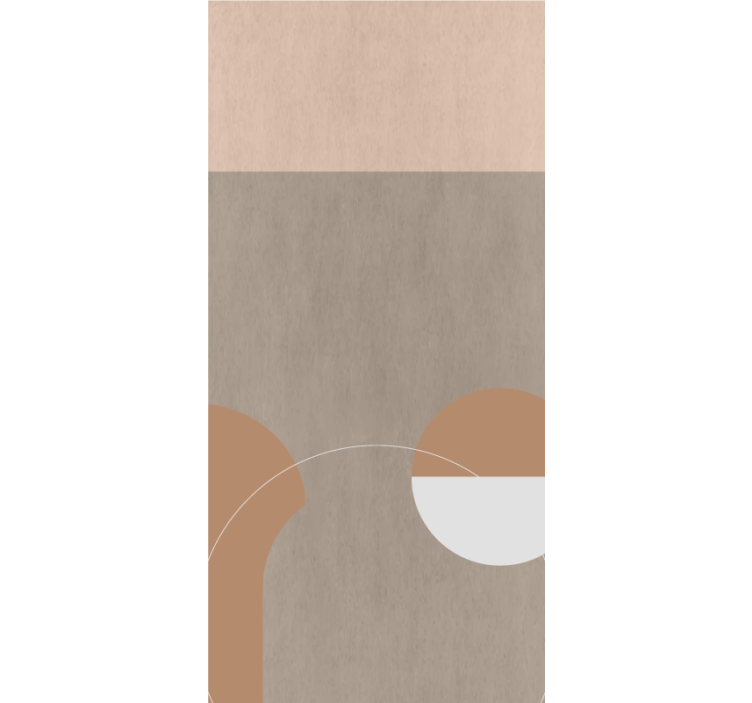 Geometriska runda former Rullgardin modern - Tenstickers