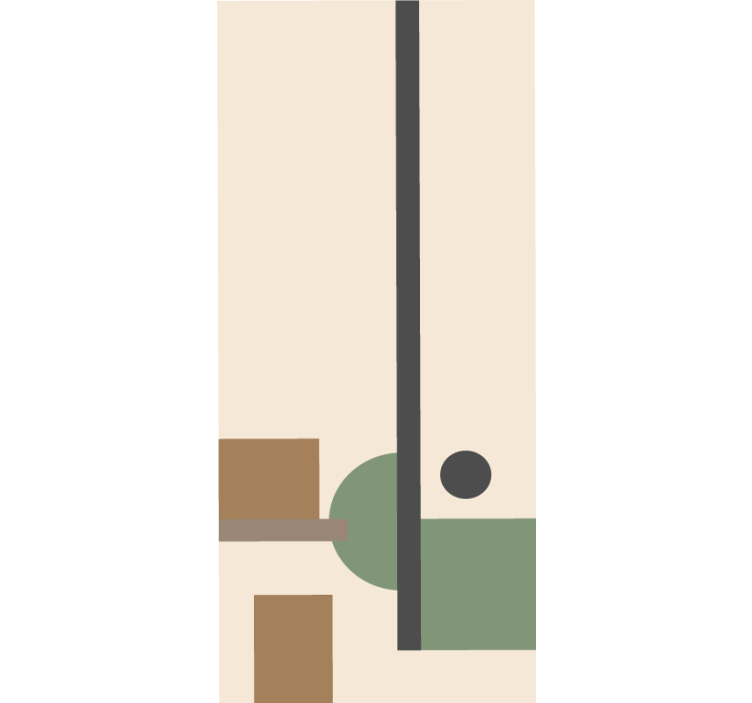 Geometrisk abstrakt komposition Rullgardin modern - Tenstickers