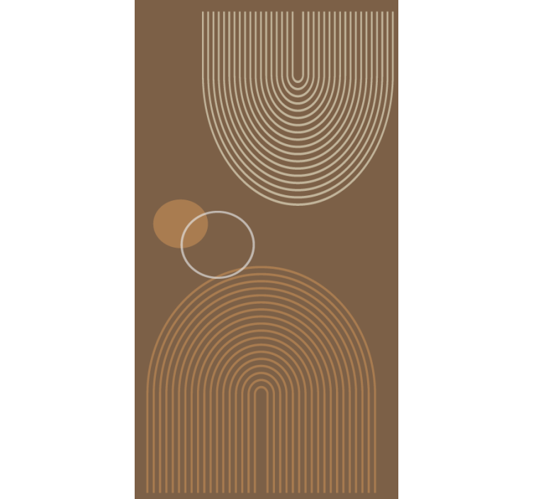 Varma geometriska valv modern rullgardin - Tenstickers