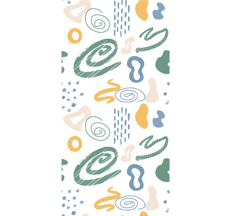 Abstrakt målade former Rullgardin modern - Tenstickers