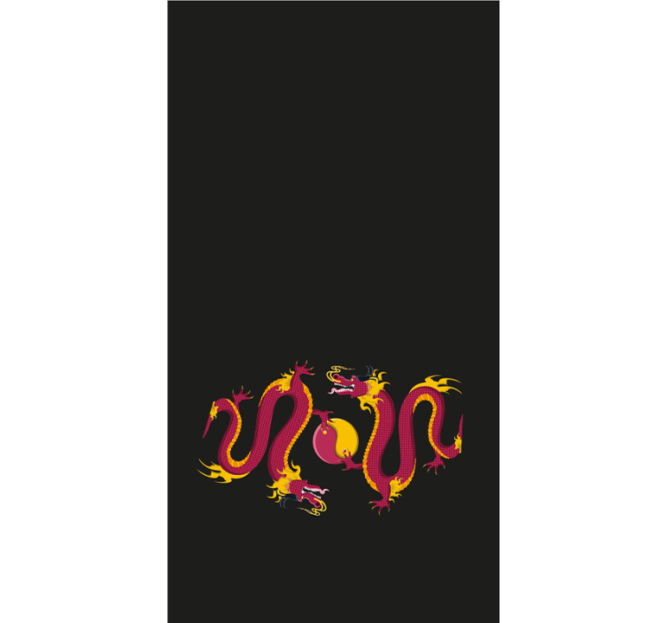 Majestätisk drakedesign Rullgardin andra djur - Tenstickers