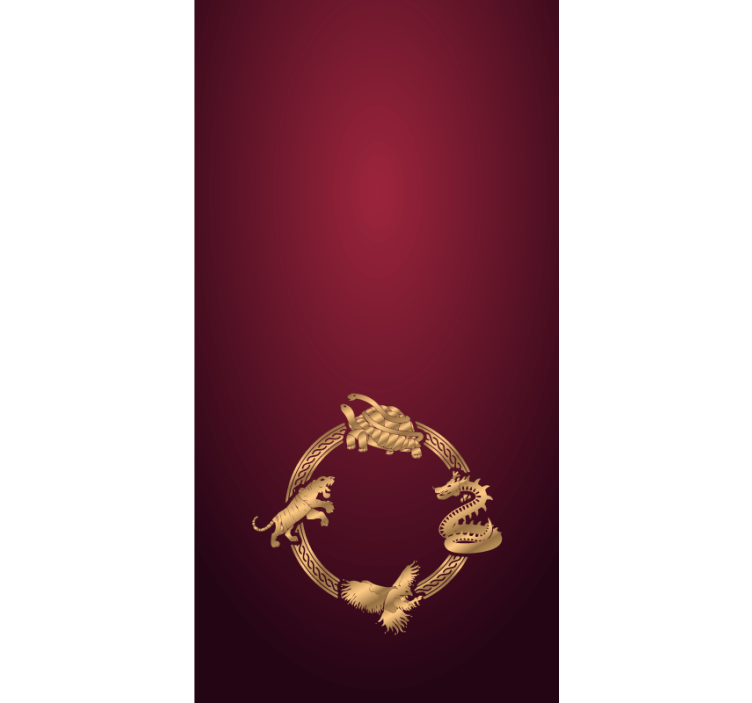 Utsmyckade guldvarelser Rullgardin djur - Tenstickers