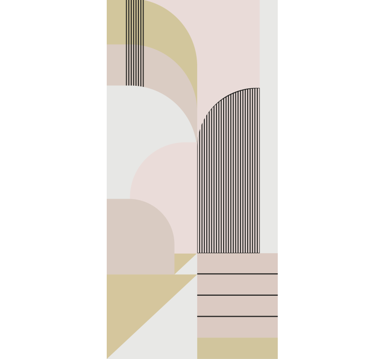 Geometrisk kurvdesign Rullgardin modern - Tenstickers