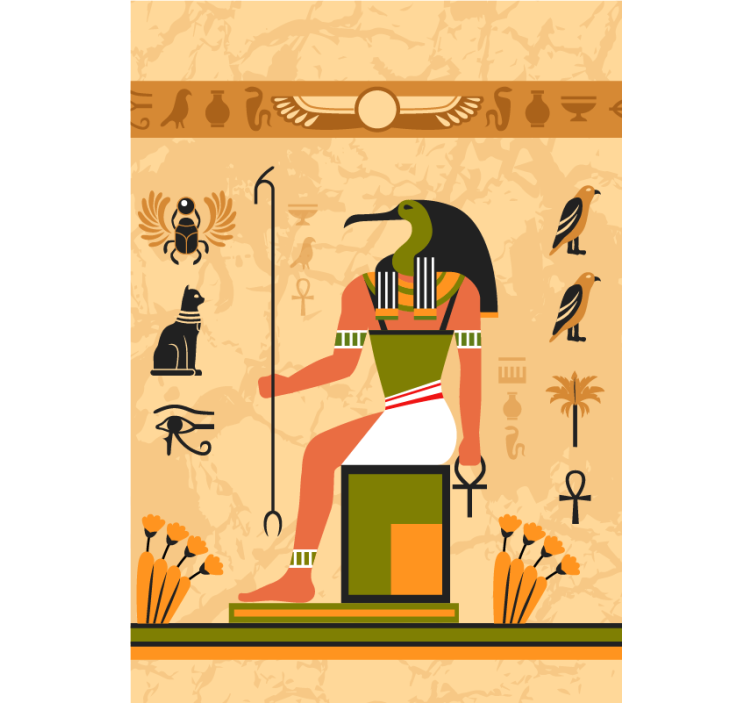 Egyptisk mångud original rullgardin - Tenstickers