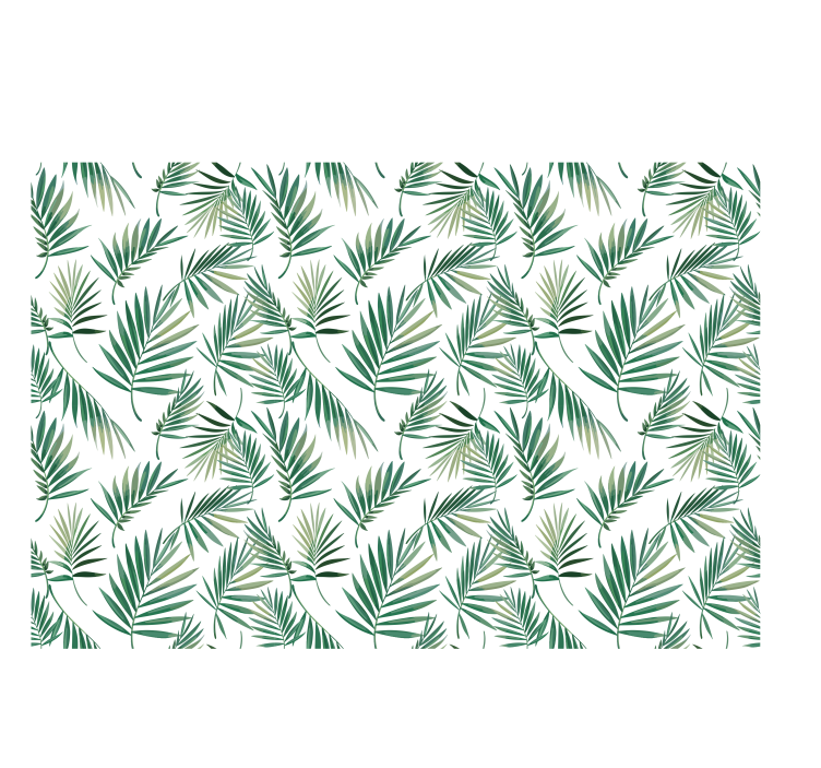 Skandinavisk design green leaf nordic rullgardin - Tenstickers