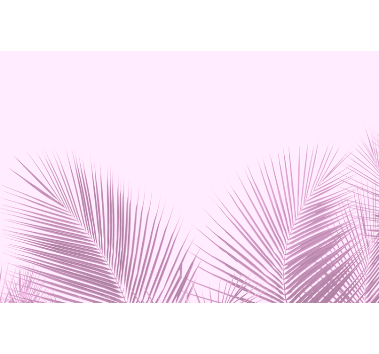 Kawaii stil rosa palmblad mer rullgardin - Tenstickers