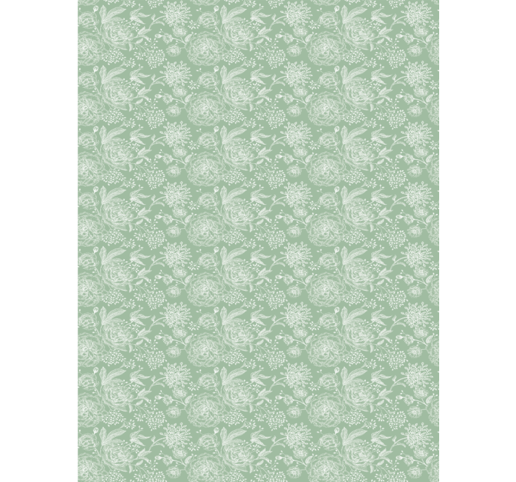 ömtåliga växtelement Rullgardin blommor och växter - Tenstickers