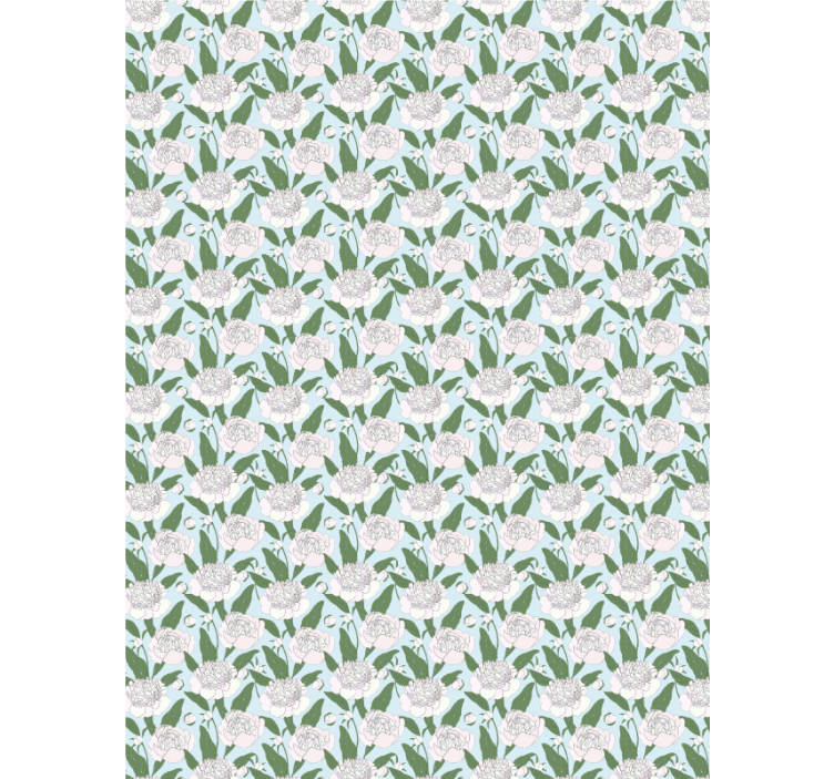 Tecknade blommor och växtRullgardin - Tenstickers