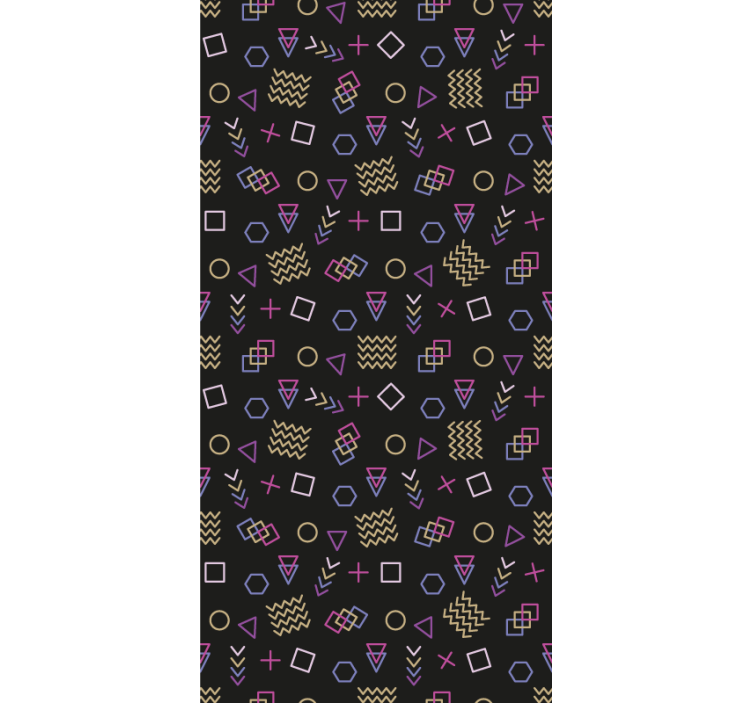 Färgglada doodles 80-tal vintage rullgardin - Tenstickers