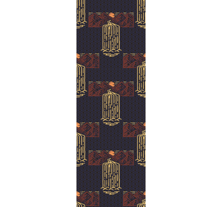 Solnedgång med vattenfall Rullgardin mer vintage - Tenstickers