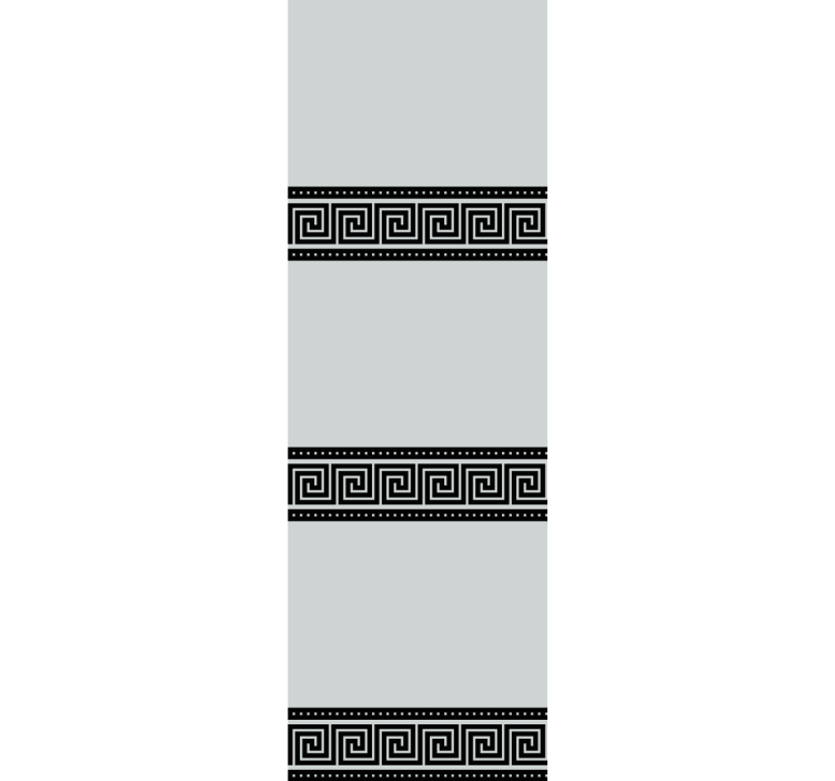 Geometriska svarta mönster Rullgardin elegant - Tenstickers