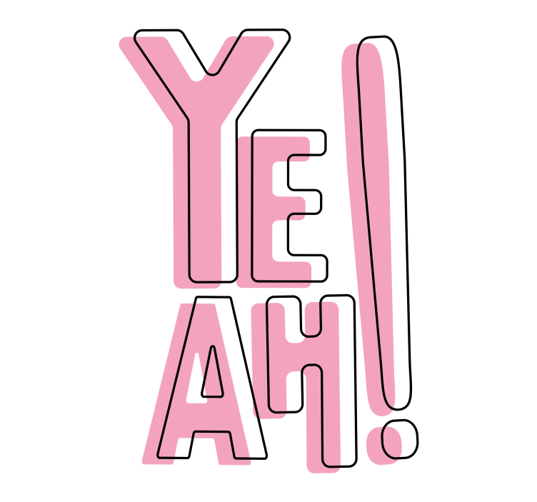 Ja cool konst tonårsRullgardin - Tenstickers