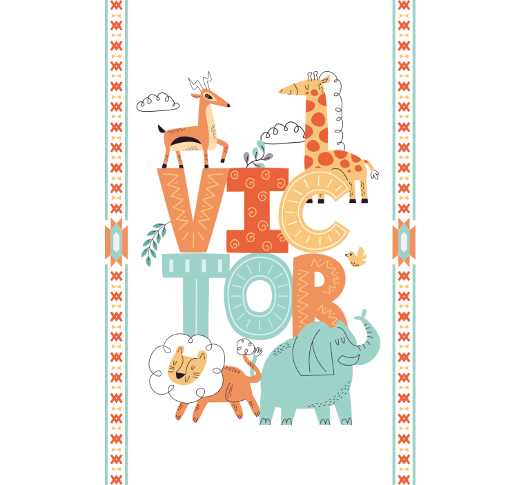 Vilda djur med namn Rrullgardin barn - Tenstickers