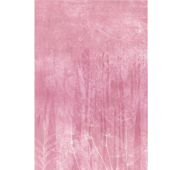 Blommig siluettdesign Rullgardin blommor och växter - Tenstickers