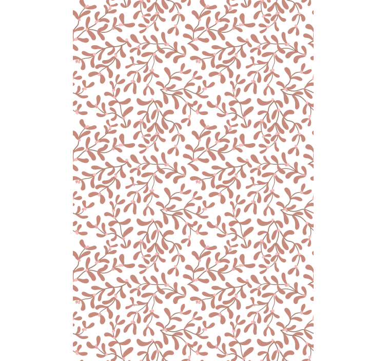 Subtilt bladmotiv Rullgardin blommor och växter - Tenstickers