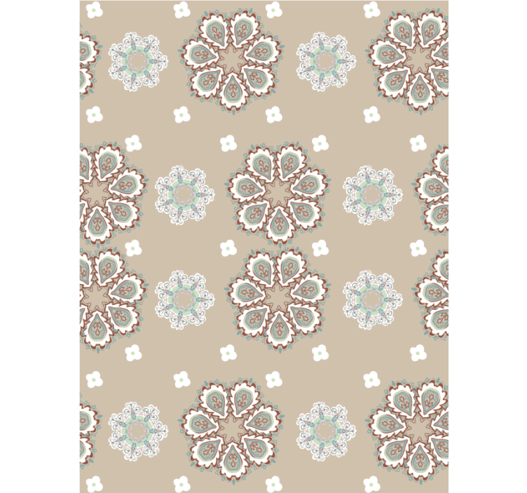 Elegant "granny chic" mönster blomgardin - Tenstickers