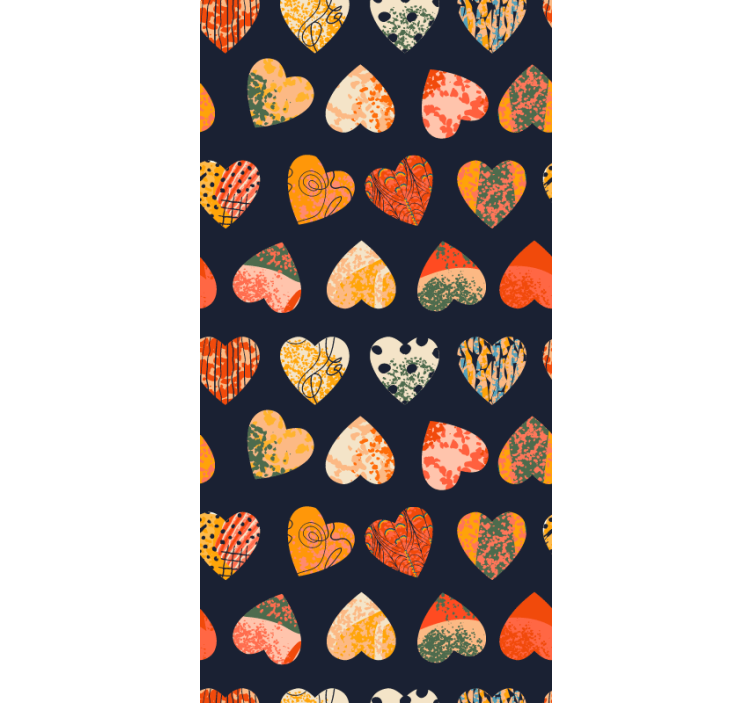 Hjärta mönster samling Rullgardin romantisk - Tenstickers