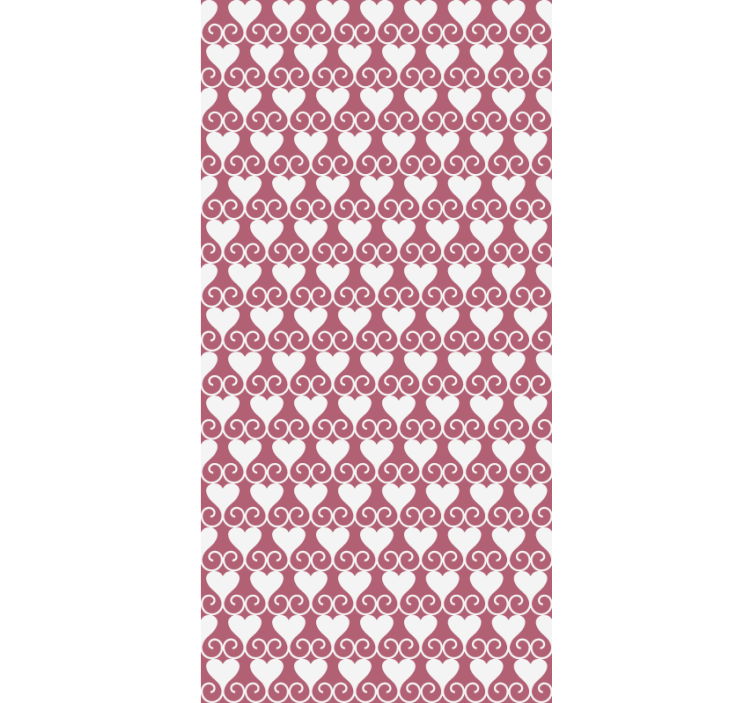 Hjärtan och virvlar Rullgardin romantisk - Tenstickers