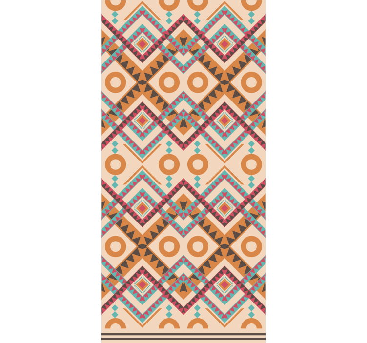 Flerfärgade diamanter mönster fönstergardin - Tenstickers