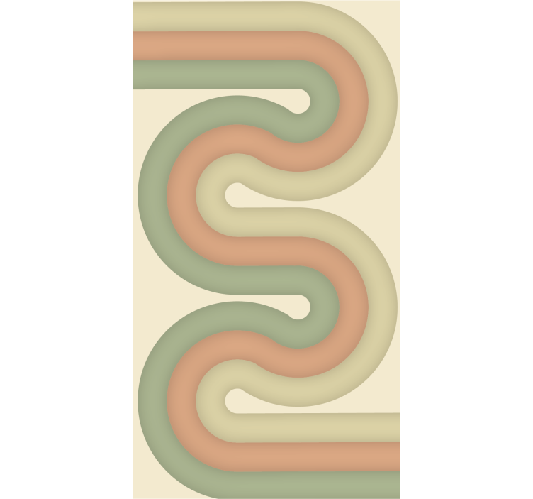 Böjt linjemönster Rullgardin vardagsrum - Tenstickers