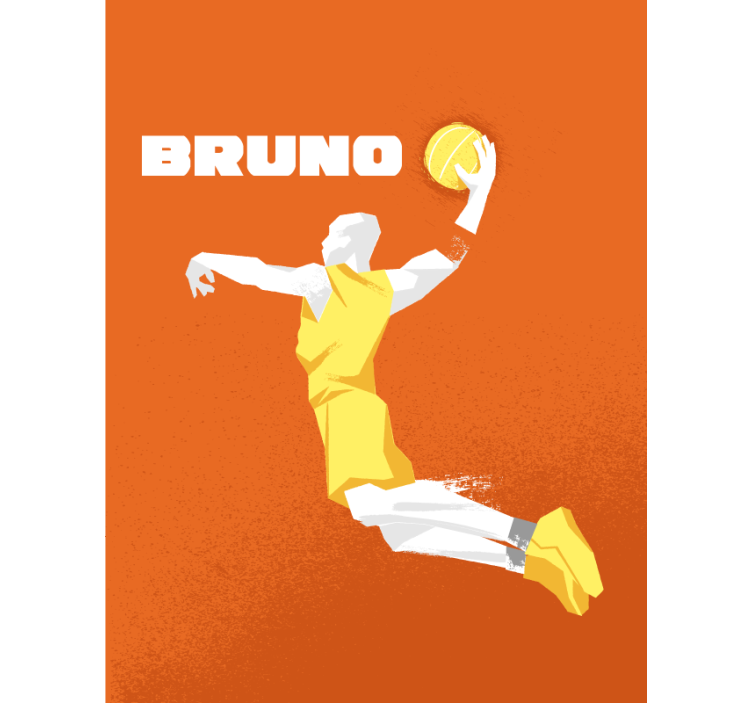 Basket personligt namn sport rullgardin - Tenstickers