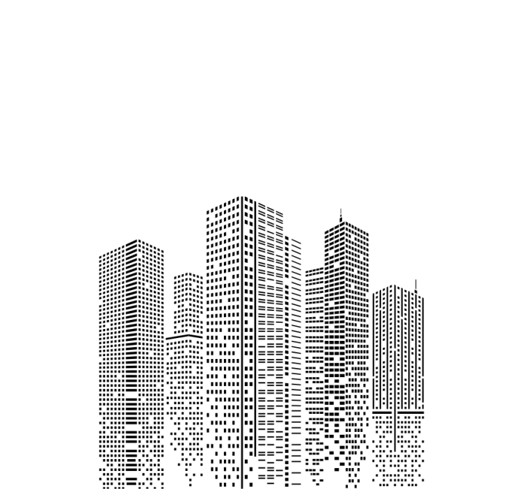 Skyline office original rullgardin - Tenstickers