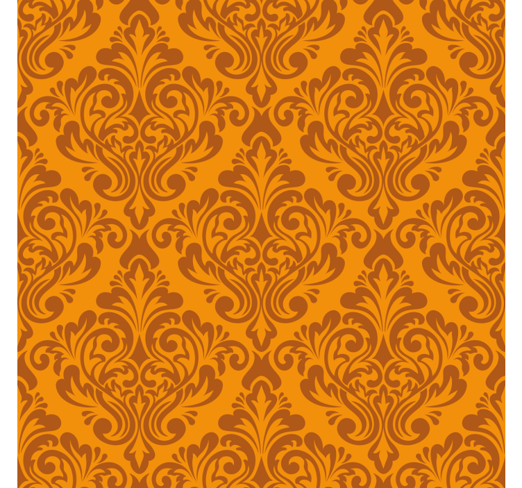 Vintage orange damast Rullgardin vardagsrum - Tenstickers