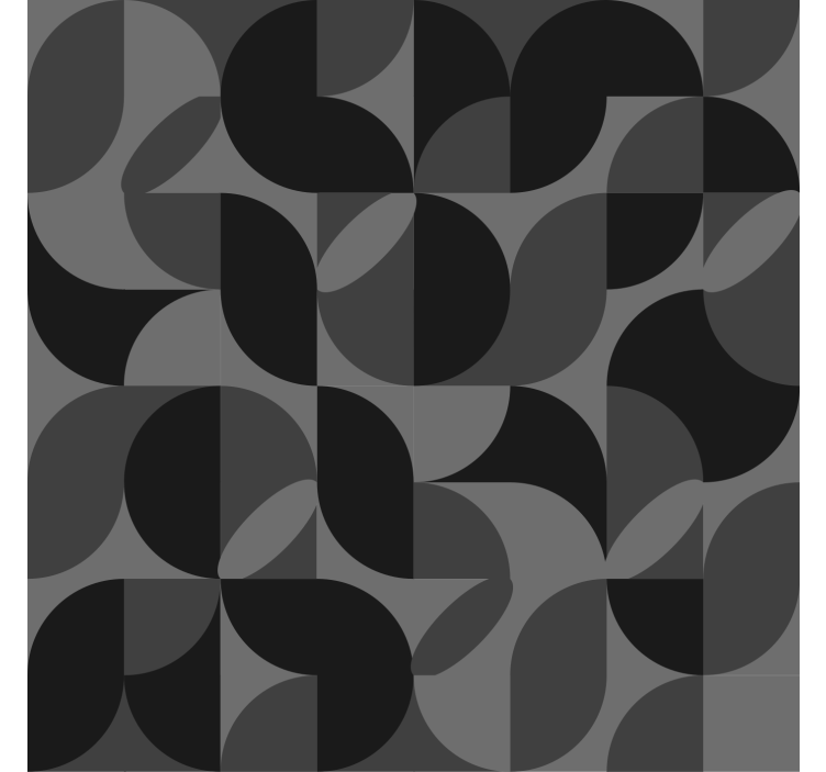 Retro svarta former Rullgardin vardagsrum - Tenstickers