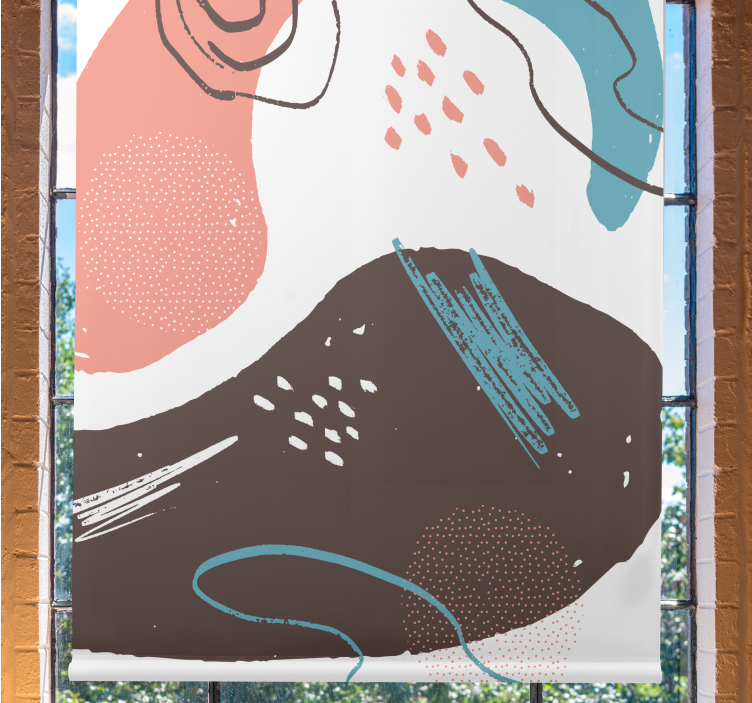 Abstrakta former Mönstrade rullgardiner - Tenstickers