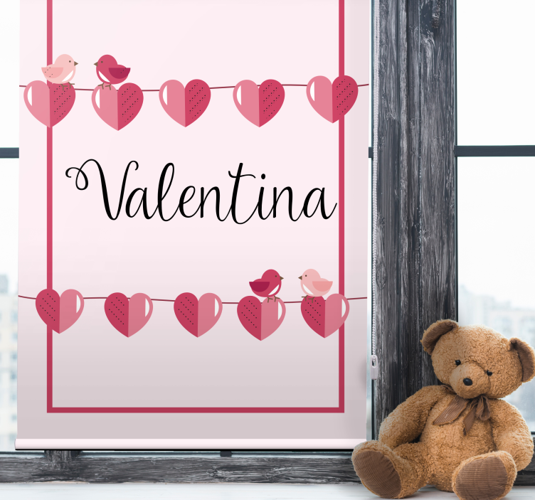 älskar hjärtan och namn Rullgardin tonåringar - Tenstickers