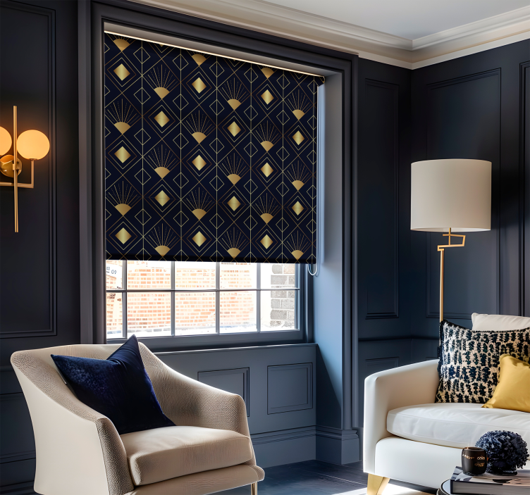 Art déco-stil Rullgardin elegant - Tenstickers