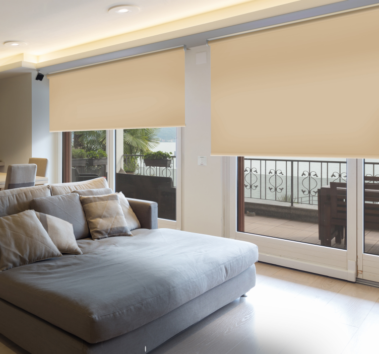 Beige mörkläggningsgardin för sovrum - Tenstickers