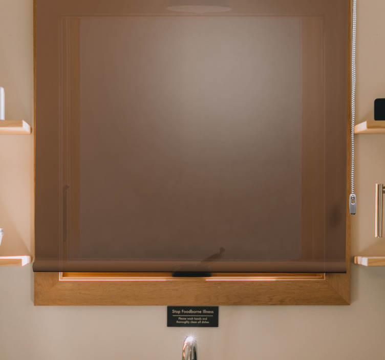 Brun rullskärm mörkläggande rullgardin - Tenstickers