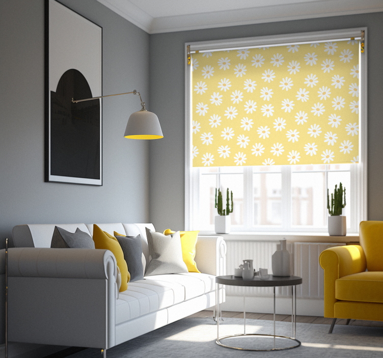 Daisy blommor för spädbarn modern rullgardiner - Tenstickers