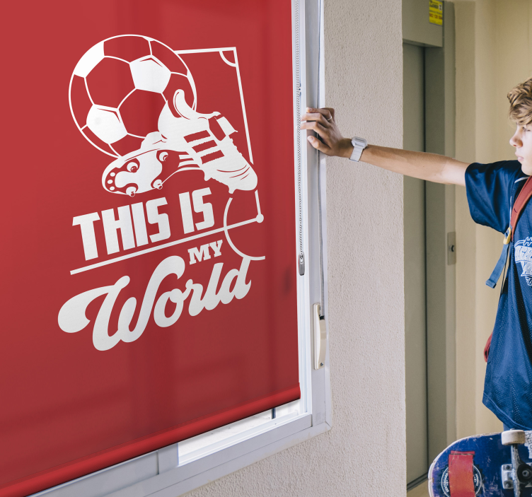 Detta är min världsfotboll rullgardin - Tenstickers