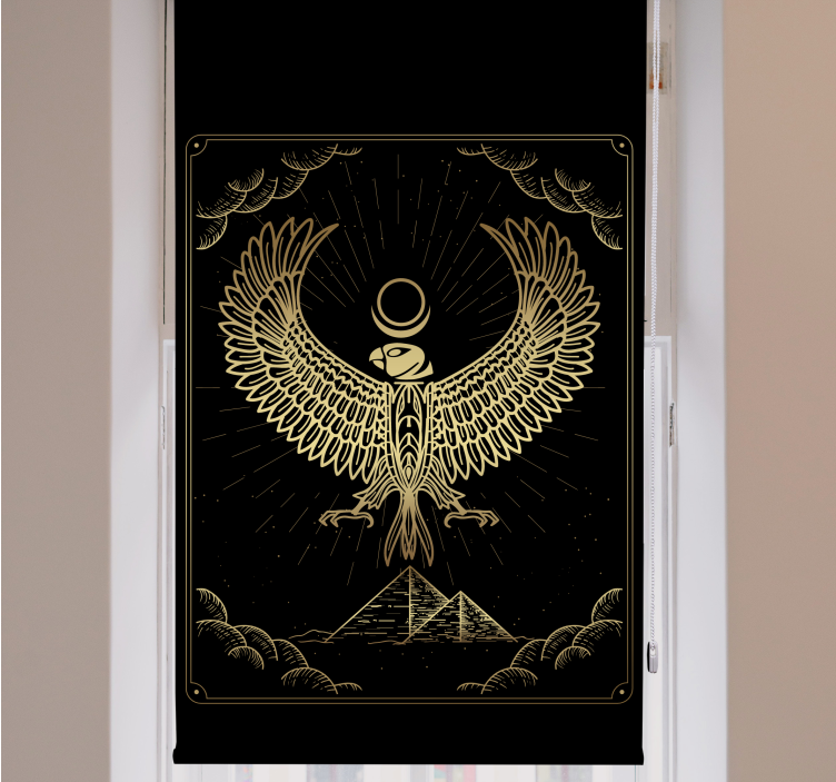 Egyptiska solguden 'horus' elegant rullgardin - Tenstickers