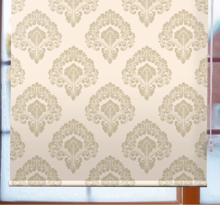 Beige damastmönster Rullgardin elegant - Tenstickers
