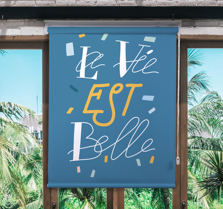 Elegant text sovrummet rullgardin - Tenstickers