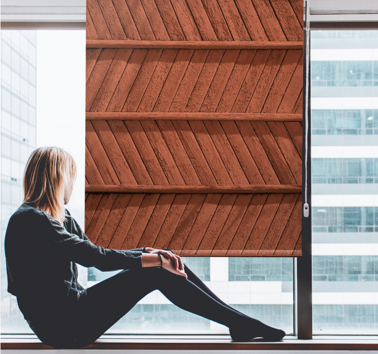 Fiskbensträmönster Mönstrade rullgardiner - Tenstickers