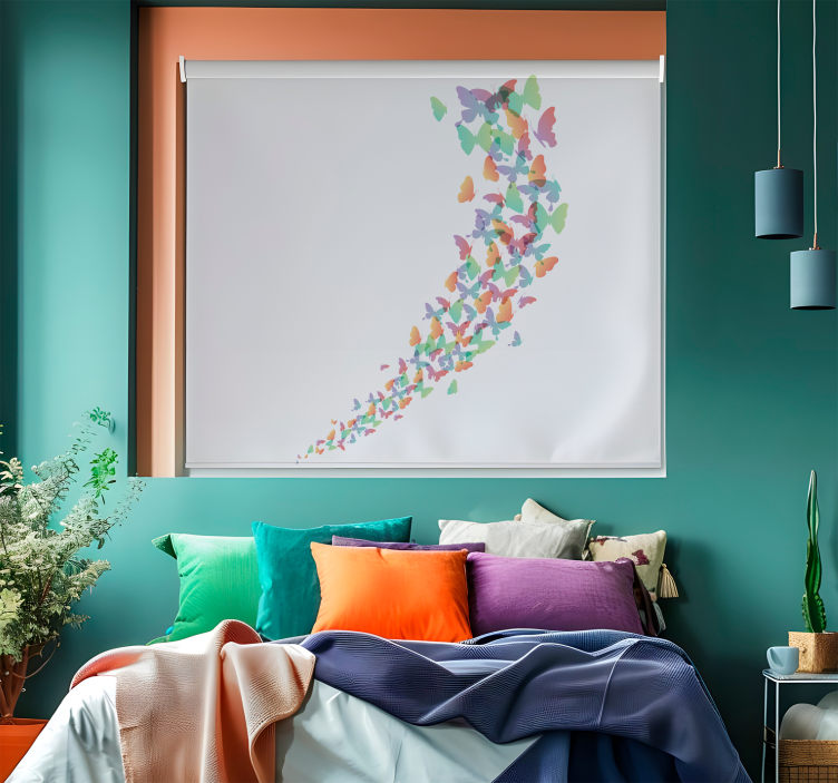 Flyger på nätet Rullgardin fjäril - Tenstickers