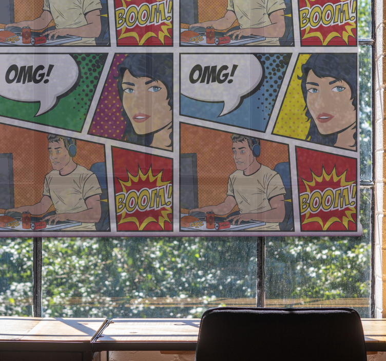 Gamer kul nörd rullgardin - Tenstickers