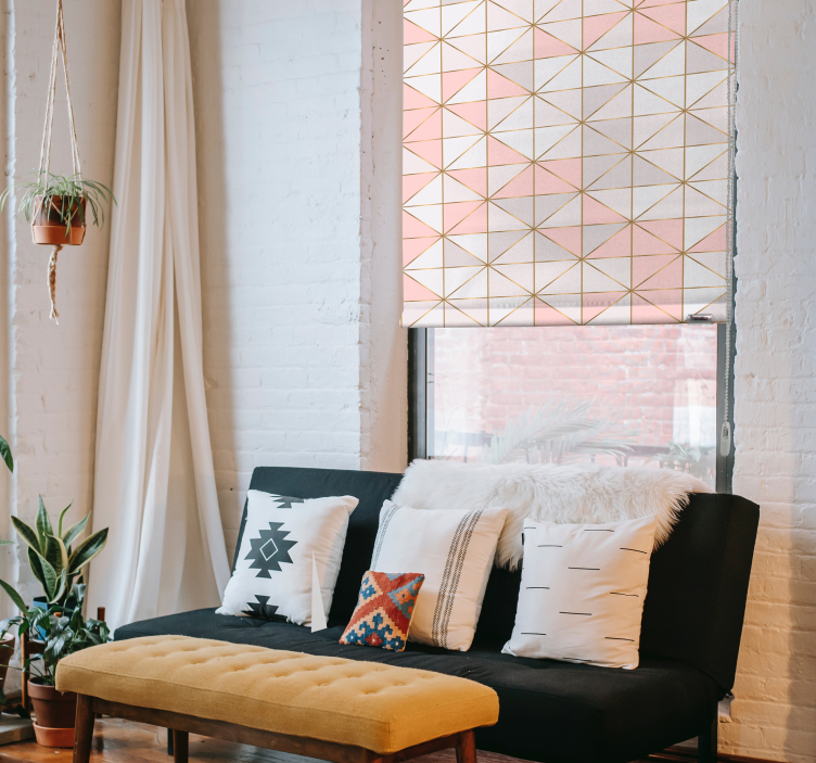 Geo diamanter texturer och mönster rullgardin - Tenstickers