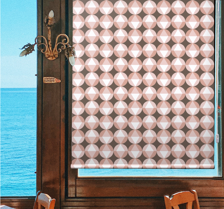 Geometriska former konfiguration Mönstrade rullgardiner - Tenstickers