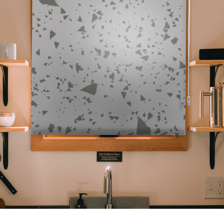 Geometriska fragmentmönster Mönstrade rullgardiner - Tenstickers