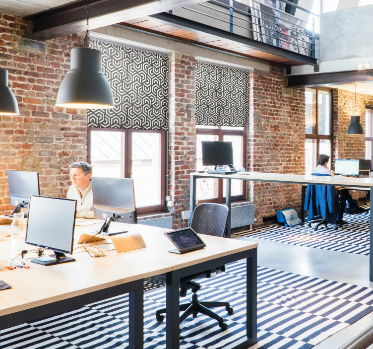 Geometriska hypnotisk mönster rullgardin modern rullgardin - Tenstickers