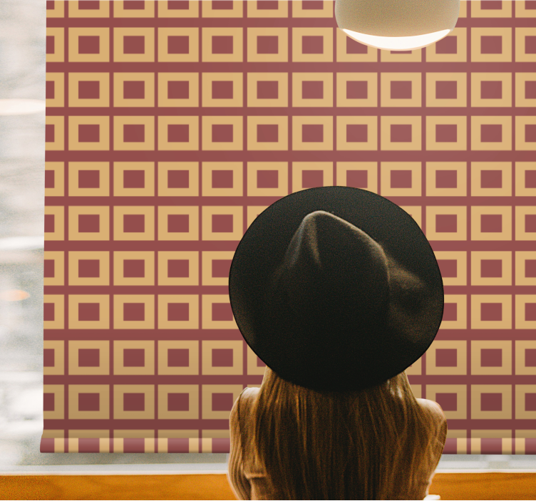 Geometriska kvadratiska mönster Mönstrade rullgardiner - Tenstickers